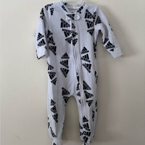 Adidas Baby Fleece PJs - White and Black